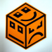 POLY Cube Logo - Orange Black/White
